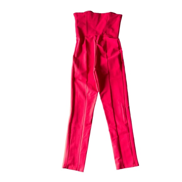 Kittenish Red Strapless Jumpsuit - Picture 9 of 13